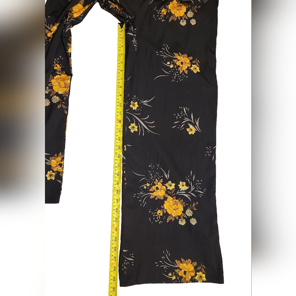 Band of Gypsies Black Floral Sweetheart Corset Wide Leg Jumpsuit Boho Maxi Sz XS - Picture 5 of 8